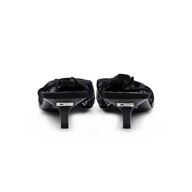 Gucci GG Crystal Black Mesh Slingback Pumps - Image 5