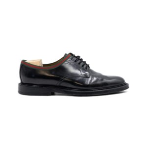 Alternative view of Gucci Black Leather Derby Lace-Up Shoes