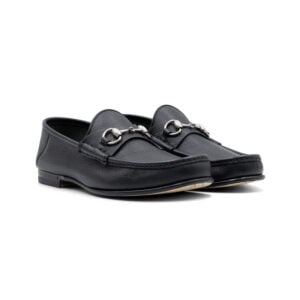 Gucci Black Pebbled Calfskin 1953 Horsebit Loafers