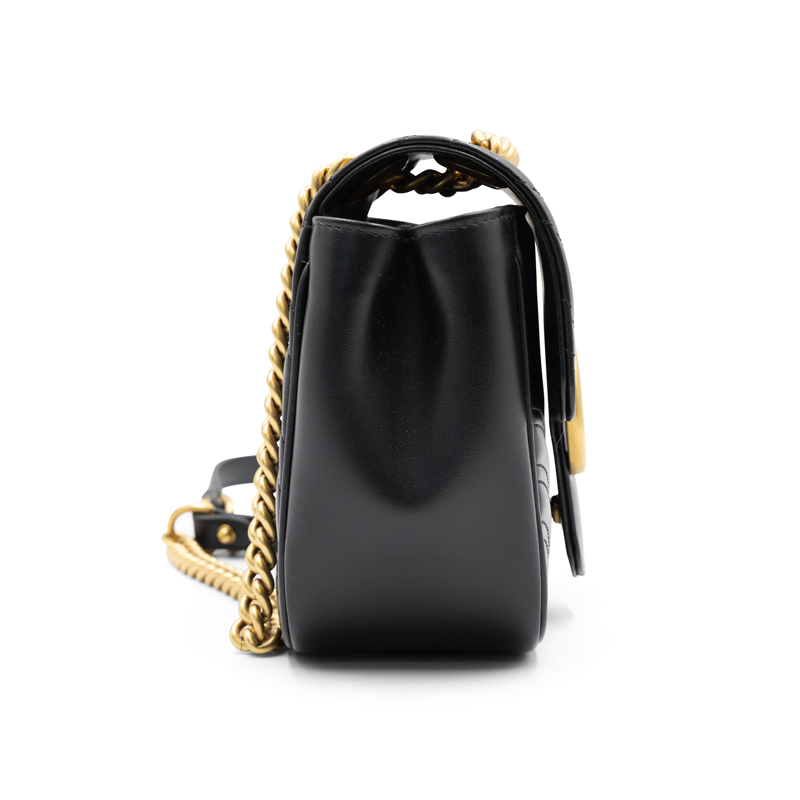Gucci GG Marmont Black Matelasse Calfskin Mini Shoulder Bag - Image 4