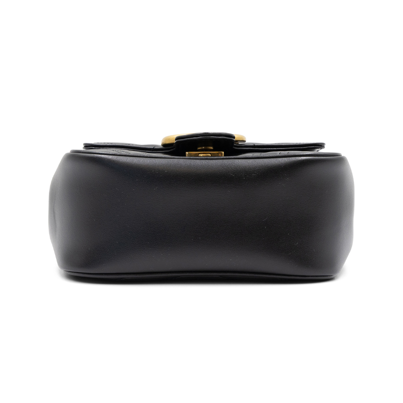 Gucci GG Marmont Black Matelasse Calfskin Mini Shoulder Bag - Image 5