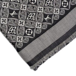 Alternative view of Louis Vuitton Since 1854 Black / White Shawl 140 x 140