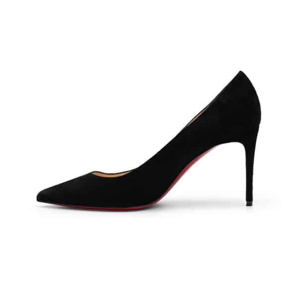 Christian Louboutin Black Suede Kate 85 Pumps - Image 3