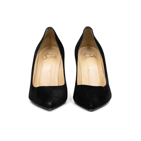 Christian Louboutin Black Suede Kate 85 Pumps - Image 4