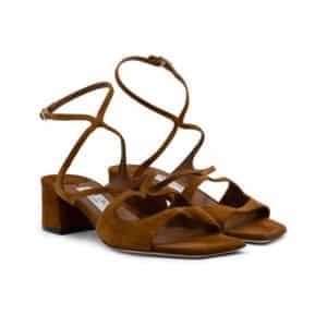 Jimmy Choo Brown Suede Azilia 45 Sandals