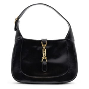 Gucci Black Leather Jackie 1961 Medium Shoulder Bag