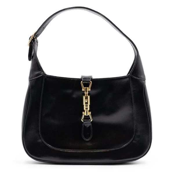 Gucci Black Leather Jackie 1961 Medium Shoulder Bag