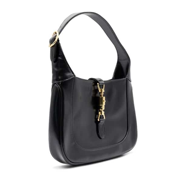 Gucci Black Leather Jackie 1961 Medium Shoulder Bag - Image 3