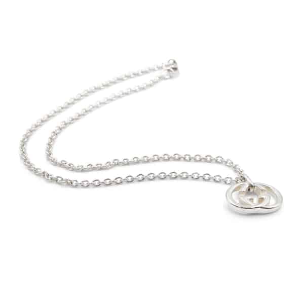 Gucci Sterling Silver Interlocking G Pendant Necklace