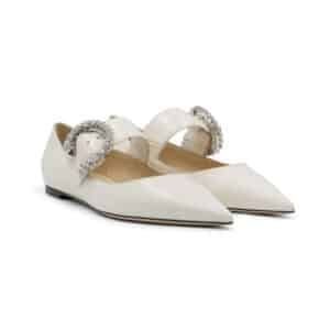 Jimmy Choo Latte Crystal Melva Ballerina Flats