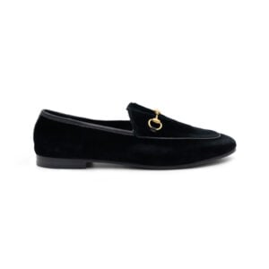 Alternative view of Gucci Black Velvet Jordaan Horsebit Loafers