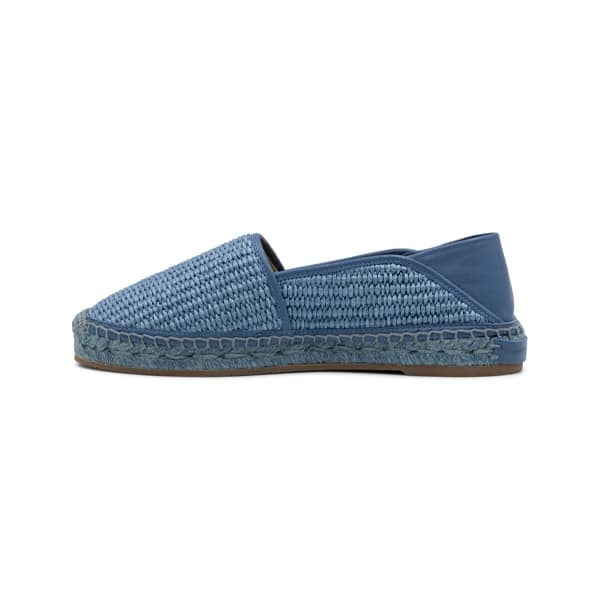 Manolo Blahnik Navy Blue Espadra Raffia Espadrilles - Image 3
