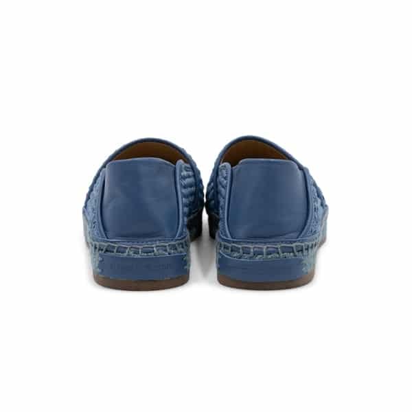 Manolo Blahnik Navy Blue Espadra Raffia Espadrilles - Image 5