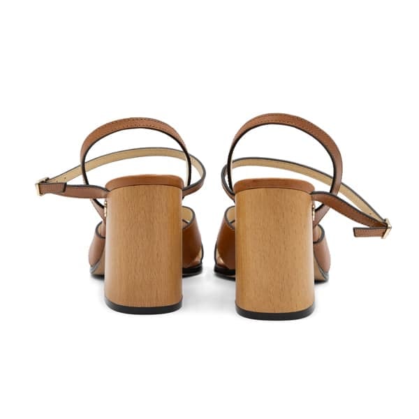 Jimmy Choo Brown Vachetta Leather Joya 85 Sandals - Image 5