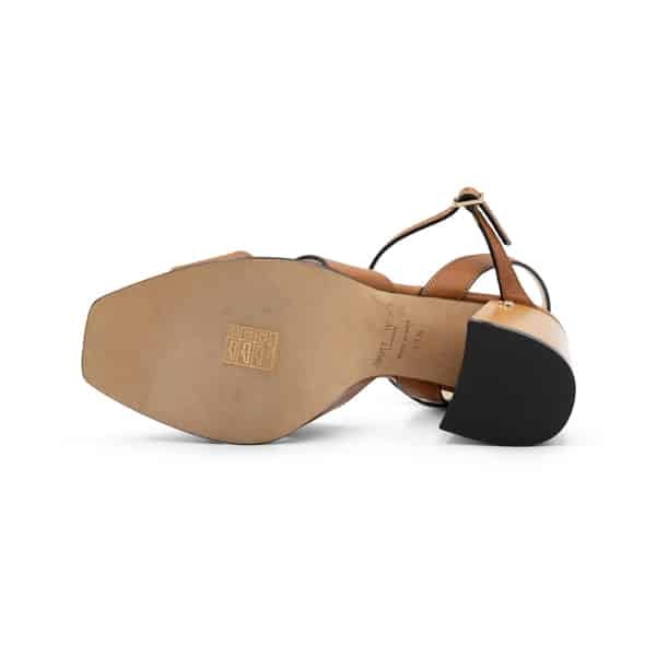 Jimmy Choo Brown Vachetta Leather Joya 85 Sandals - Image 6