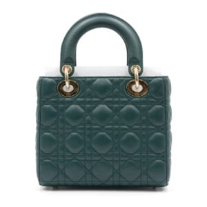 Alternative view of Dior Green Cannage Leather Small My Lady Dior Tote