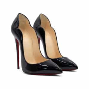 Christian Louboutin Black Patent Hot Chick 120 Pumps