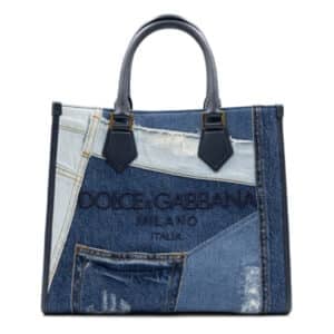 Dolce & Gabbana Patchwork Denim Shopper Tote