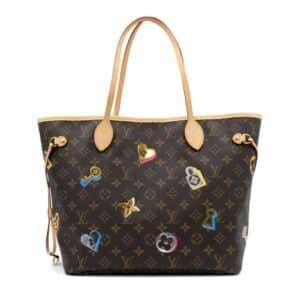 Louis Vuitton Monogram Canvas Love Lock Neverfull MM + Pouch