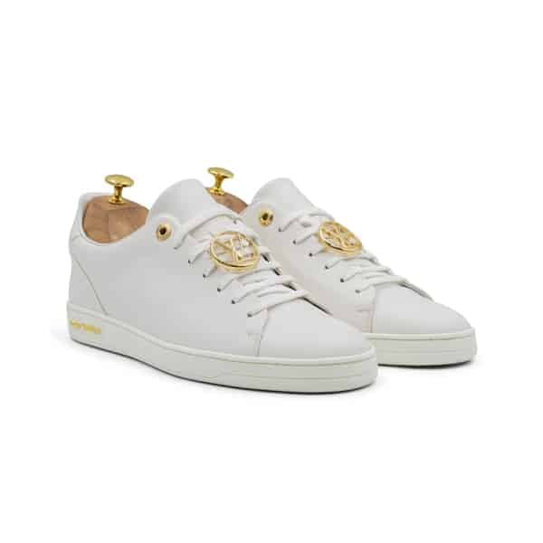 Louis Vuitton White Calfskin Front Row Sneakers