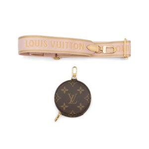 Louis Vuitton Pink Canvas Strap + Monogram Canvas Coin Purse