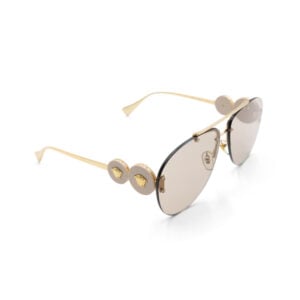 Alternative view of Versace Gold-Tone VE2250 Aviator Sunglasses