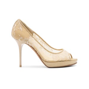 Alternative view of Jimmy Choo Nude Lace Luna Open Toe Pumps