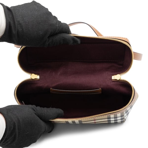 Burberry Briar Brown Vintage Check Vanity Crossbody Bag - Image 6
