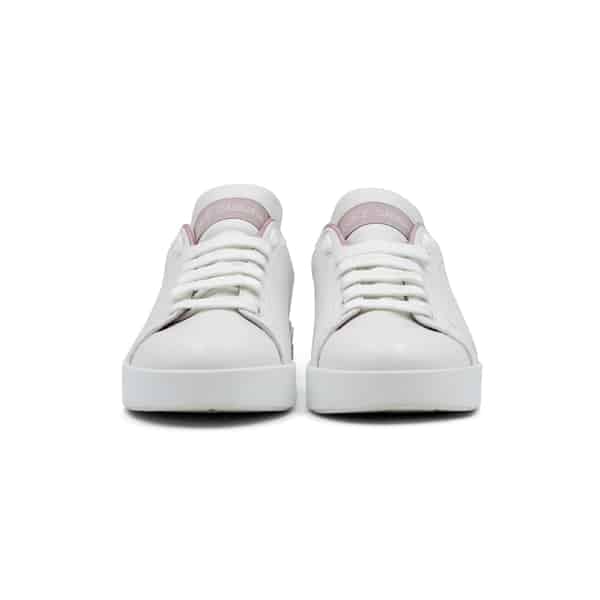 Dolce & Gabbana White / Pink Portofino Sneakers - Image 4