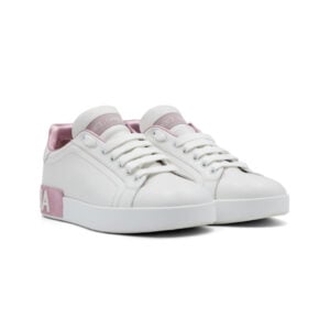 Dolce & Gabbana White / Pink Portofino Sneakers