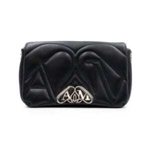 Alexander McQueen Black Quilted Calfskin The Seal Chain Shoulder Bag