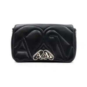 Alexander McQueen Black Quilted Calfskin The Seal Chain Shoulder Bag