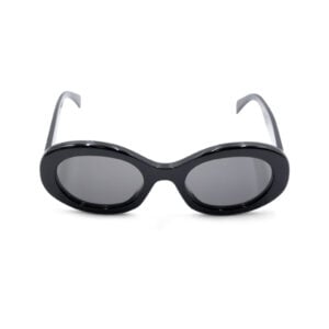 Celine Black Oval Triomphe Sunglasses