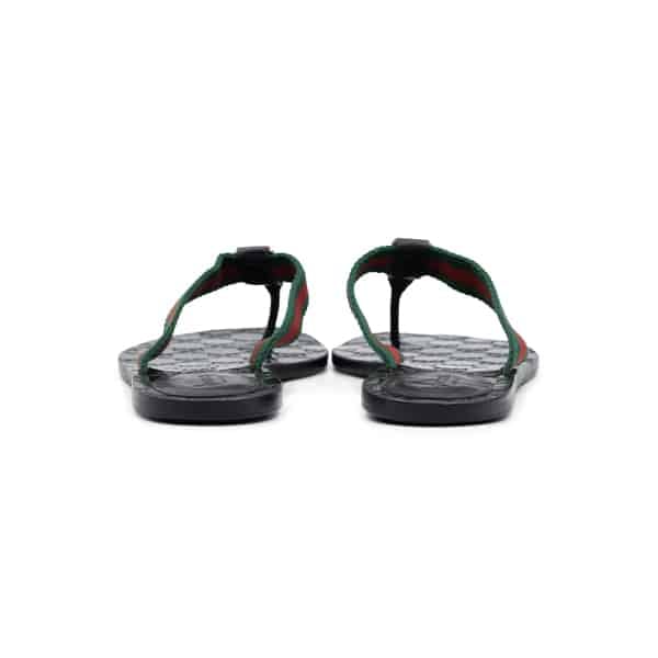 Gucci Interlocking GG Green/Red Web Sandals - Image 5