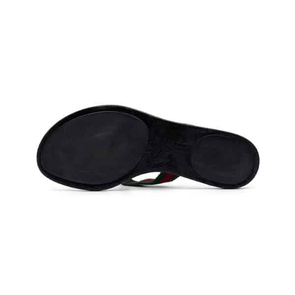 Gucci Interlocking GG Green/Red Web Sandals - Image 6