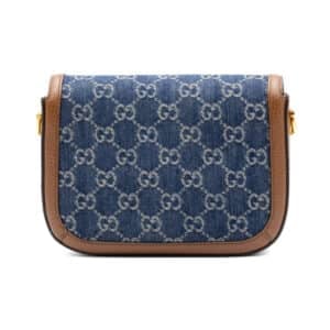 Alternative view of Gucci Blue/Brown GG Denim & Leather Mini Horsebit 1955 Crossbody Bag