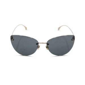 Chanel 4273-T Titanium Rimless Interlocking CC Cat-Eye Sunglasses