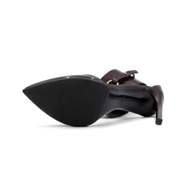 Gucci Burgundy Patent Leather Ursula Ankle Strap Pumps - Image 6