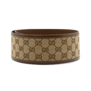 Alternative view of Gucci Brown GG Canvas & Leather Wide Waist Belt