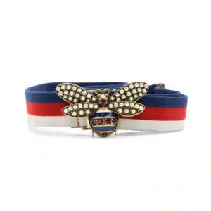 Gucci Queen Margaret Tri Colour Canvas Adjustable Belt