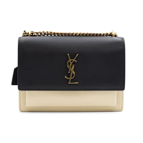 Saint Laurent Dual Tone Leather Sunset Shoulder Bag