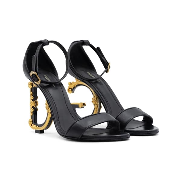 Dolce & Gabbana Baroque DG 105mm Leather Sandals