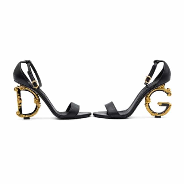 Dolce & Gabbana Baroque DG 105mm Leather Sandals - Image 7