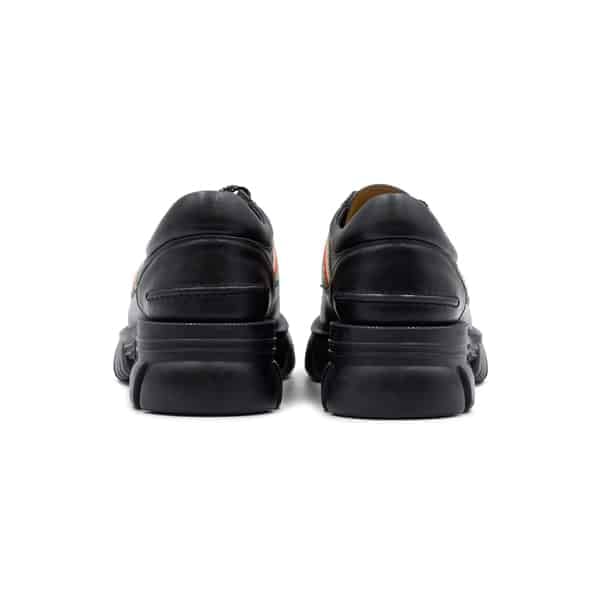 Gucci Black Leather Interlocking G Lace-up Derby Shoes - Image 5