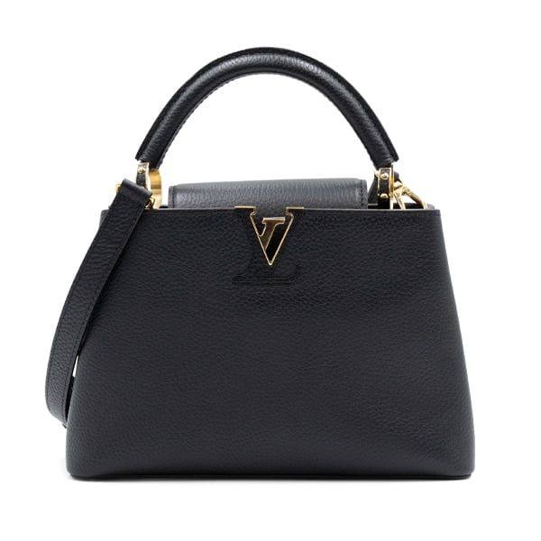 Louis Vuitton Noir Taurillon Capucines BB