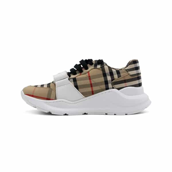 Burberry Archive Check Regis Low Top Sneakers - Image 3