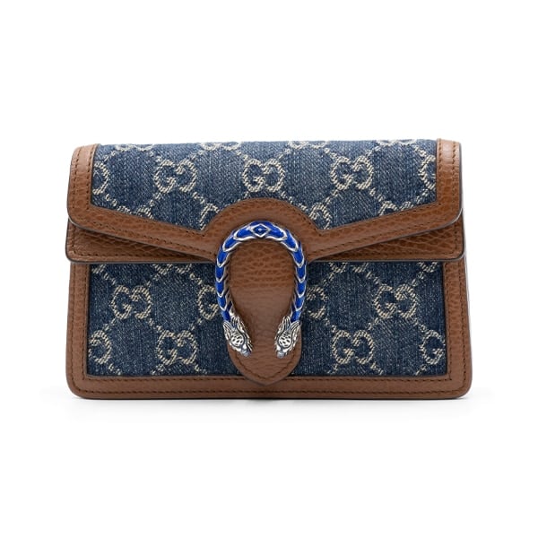 Gucci GG Supreme Denim & Leather Super Mini Dionysus