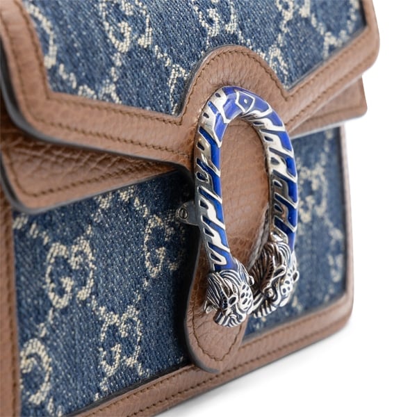 Gucci GG Supreme Denim & Leather Super Mini Dionysus - Image 6