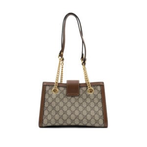 Alternative view of Gucci Beige/Brown GG Supreme Coated Canvas & Leather Small Padlock Tote Bag