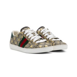 Gucci Beige/Brown GG Supreme Bee Ace Sneakers
